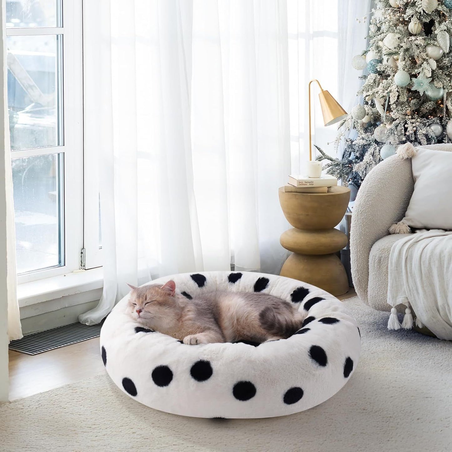 Calming Dot Donut Bed