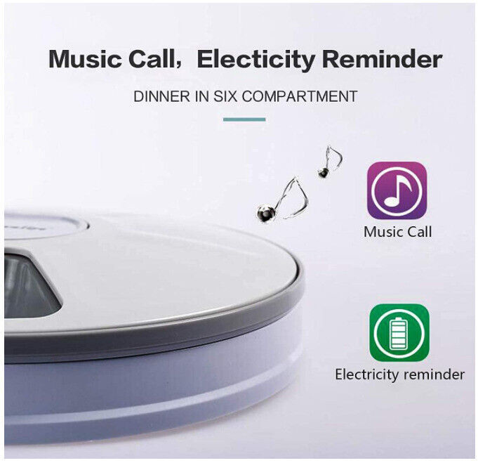 Automatic 6 Meal Food Dispenser