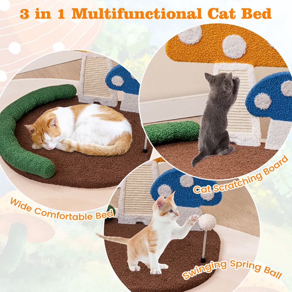 3 in 1 Mushroom Cat Bed