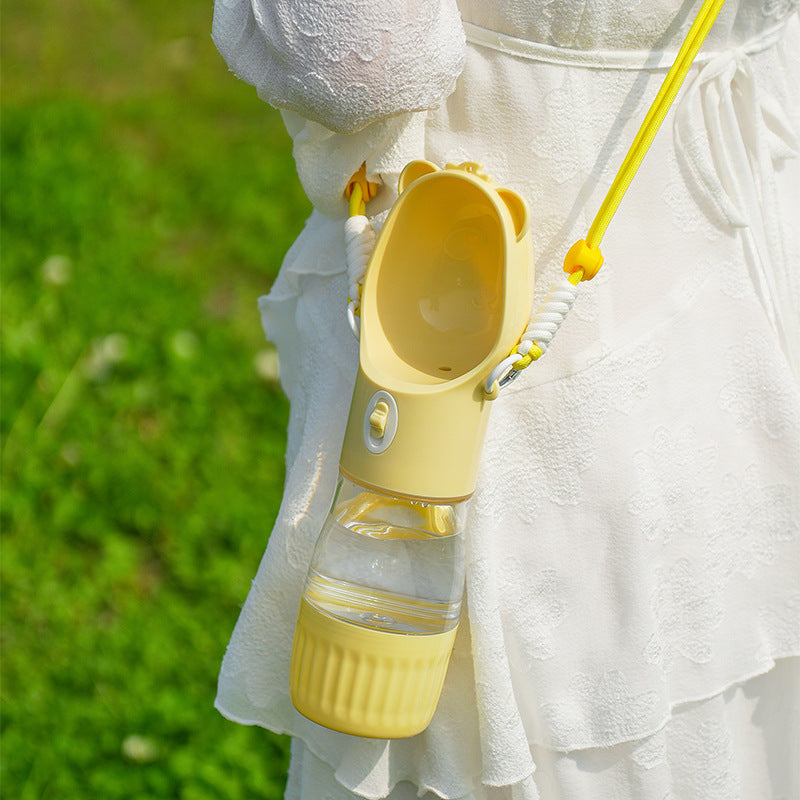 2 In 1 Water & Food Container with Strap