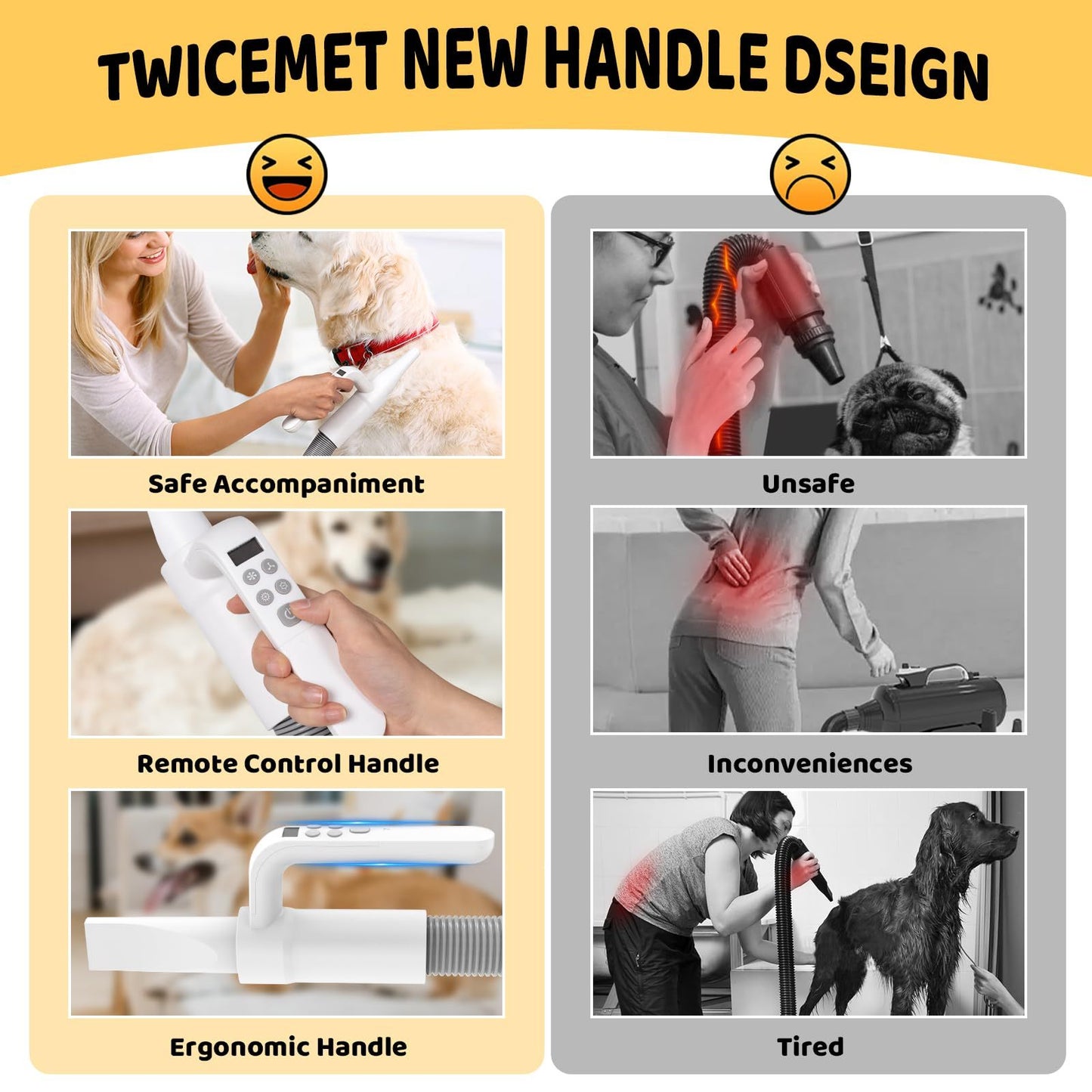 4-in-1 Smart Pet Hair Dryer with Negative Ion