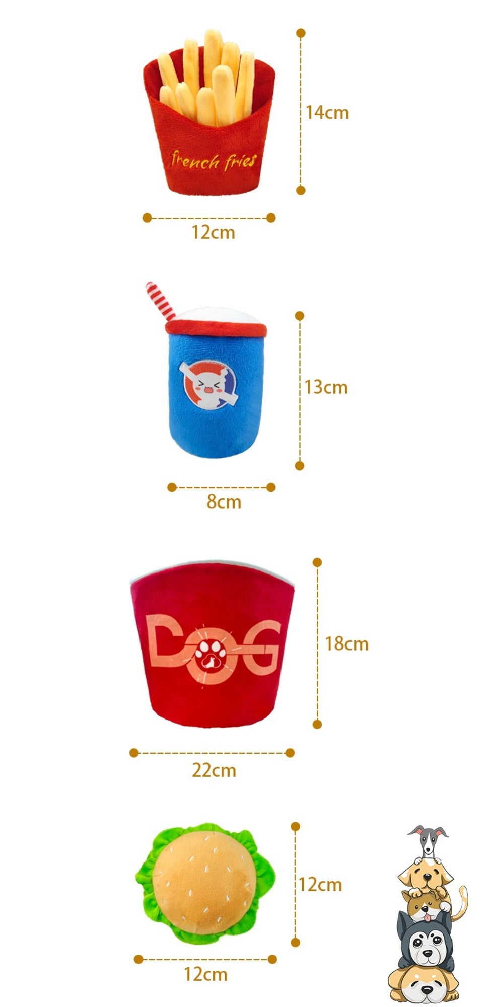 Fast Food Dog Toys