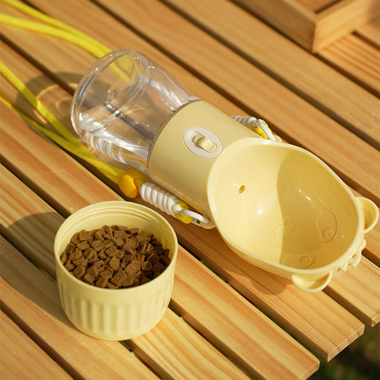 2 In 1 Water & Food Container with Strap