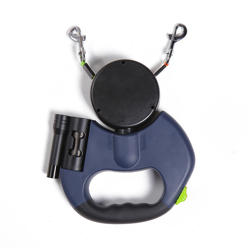 Dual Pet Leash with Flashlight