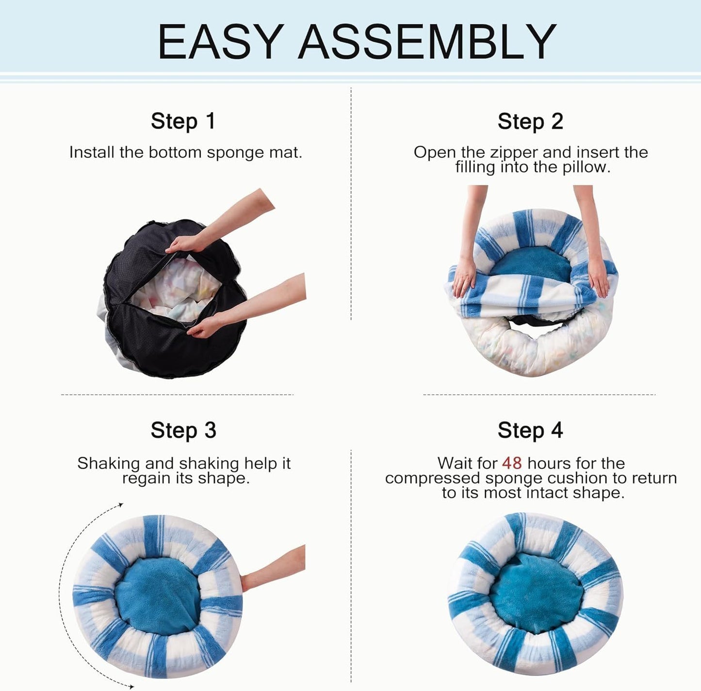 Calming Stripe Pet Bed