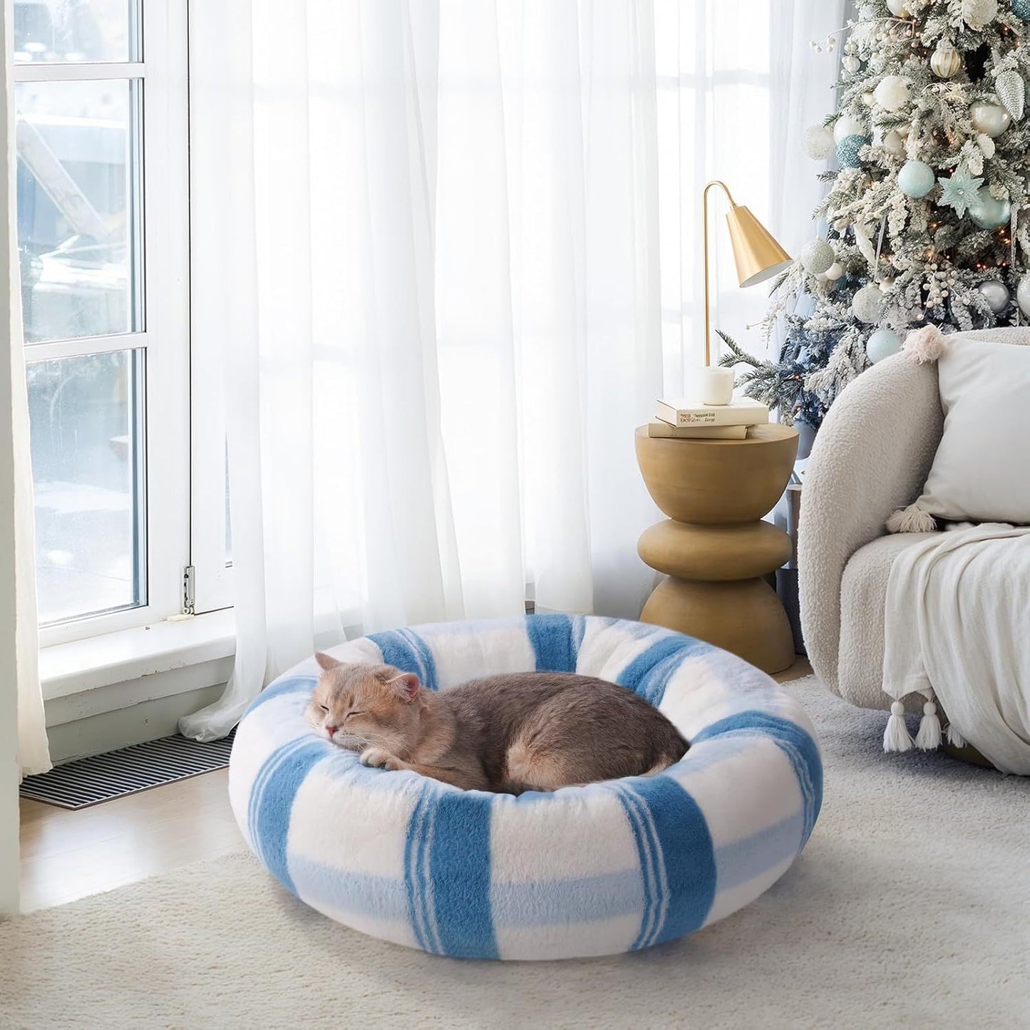Calming Stripe Pet Bed