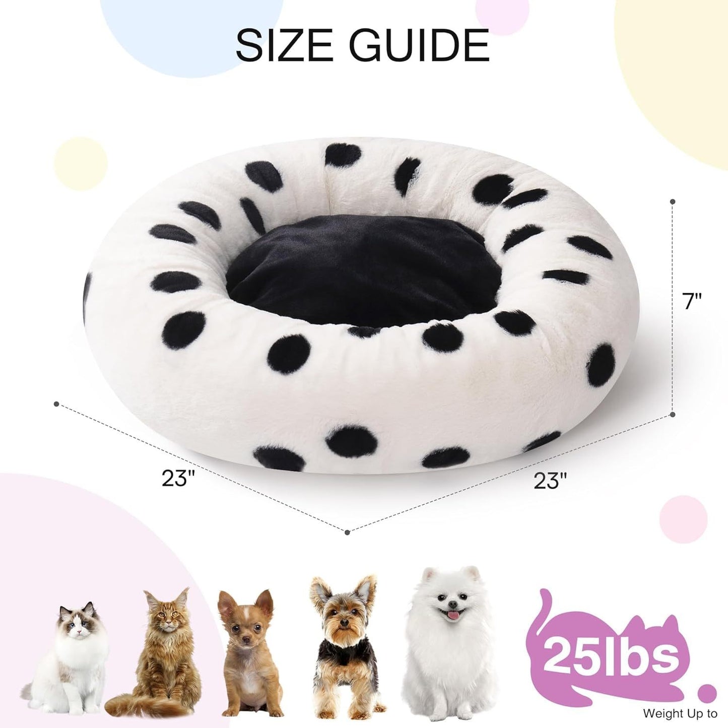 Calming Dot Donut Bed