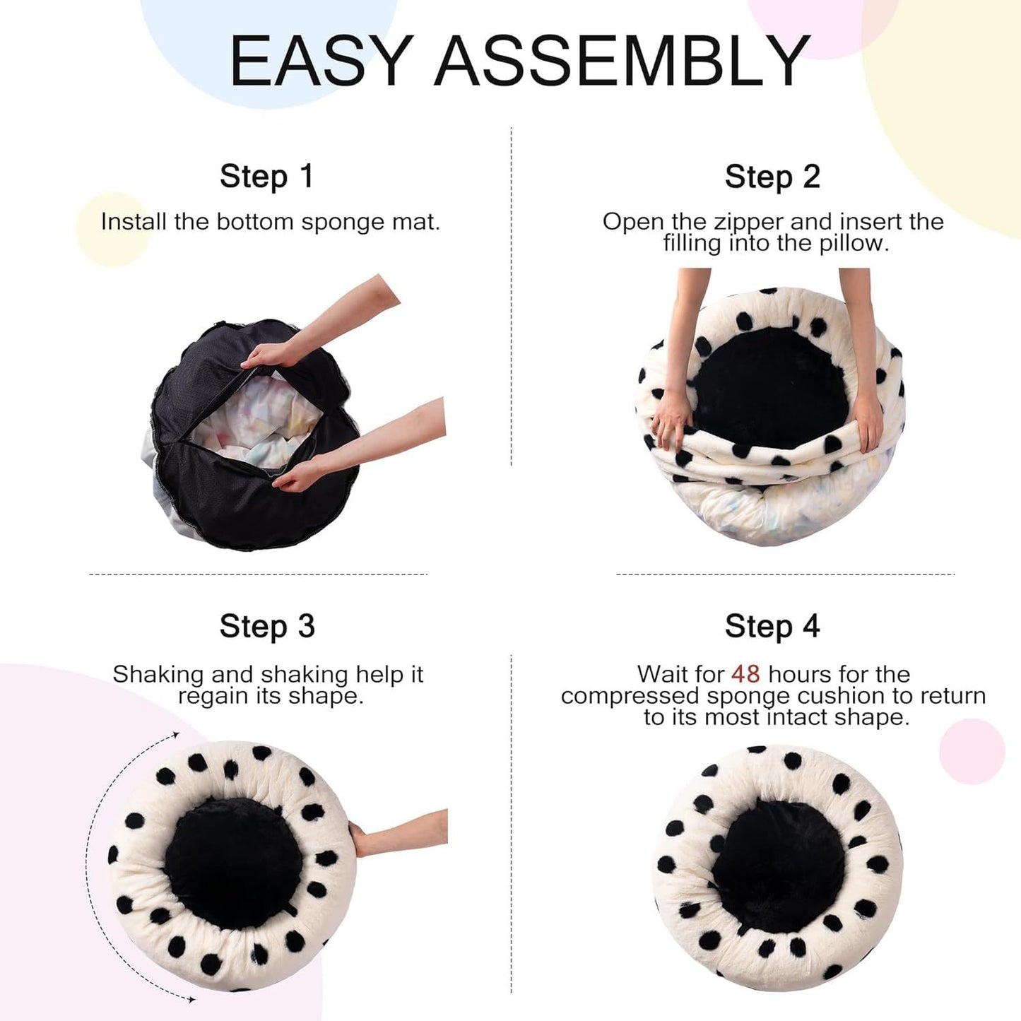 Calming Dot Donut Bed