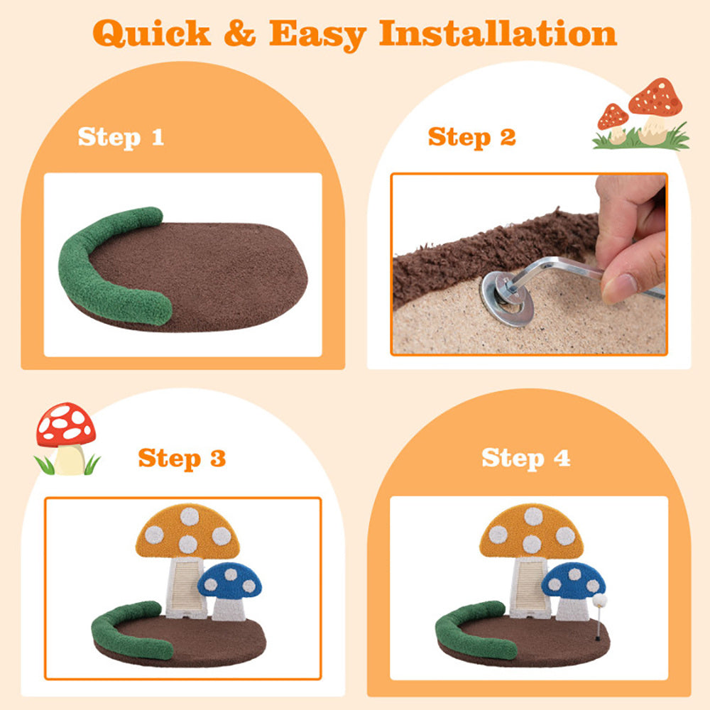 3 in 1 Mushroom Cat Bed