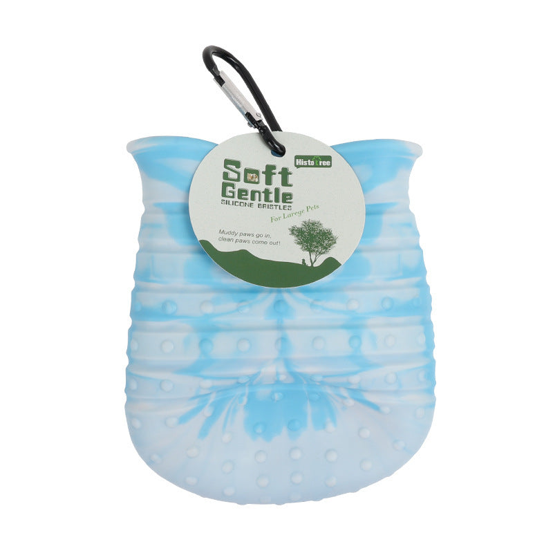 2 In 1 Paw Cleaner & Pet Brush Soft Portable Cup